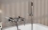 BESCO Bateria wannowa ścienna Zea chrom BW-ZS-CH